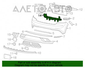 Grila de aerisire a bara fata centrala inferioara Dodge Durango 14-20