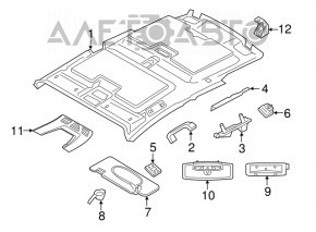 Plafonul de iluminare din spate stânga pentru BMW X1 F48 16-19