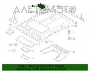 Plafonul de iluminare din spate stânga pentru BMW X1 F48 16-19 LED.