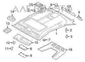 Plafonul de iluminare din spate dreapta pentru BMW X1 F48 16-19 LED.