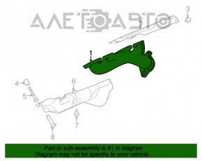 Colector de evacuare dreapta Jaguar F-Pace X761 17-20