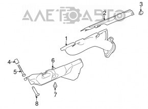 Colector de evacuare dreapta Jaguar F-Pace X761 17-20