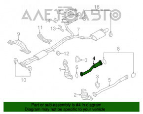 Приемная труба правая Ford Explorer 13-19 3.5 sport