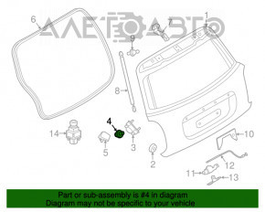 Отбойник двери багажника правый BMW X1 F48 16-22