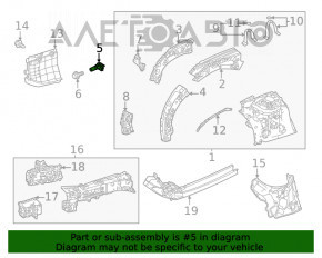 Suport aripi dreapta față Toyota Highlander 20-