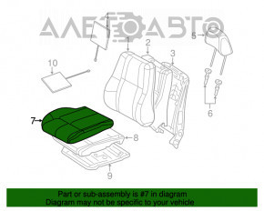 Водительское сидение Dodge Durango 14-15 с airbag, кожа черная