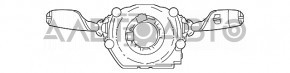 Подрулевые переключатели гитара в сборе BMW X1 F48 16-18 под птф, подогрев руля, авто дальний, датчик дождя, задний омыватель, driving assist