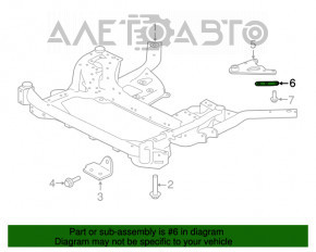 Suportul de cadru frontal dreapta Jaguar F-Pace X761 17-20 ruginit.