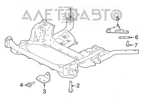 Suportul de cadru frontal dreapta Jaguar F-Pace X761 17-20 ruginit.