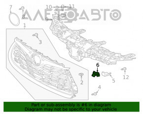 Suportul camerei frontale Toyota Highlander 20-22 grila radiatorului