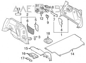 Iluminarea genunchilor pasagerului BMW X1 F48 16-22