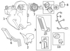 Radiatorul încălzitorului pentru spatele Dodge Durango 11-