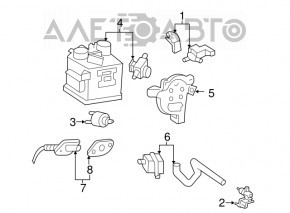 Solenoid vid de vidare Toyota Highlander 20-22 3.5