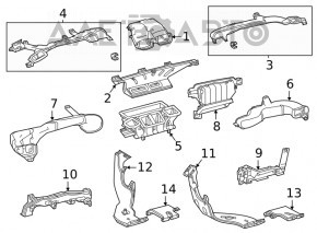 Воздухоприемник печки Toyota Highlander 20-22 3.5