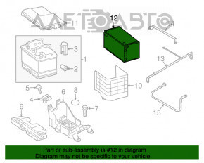 Capacul bateriei VW Jetta 19-