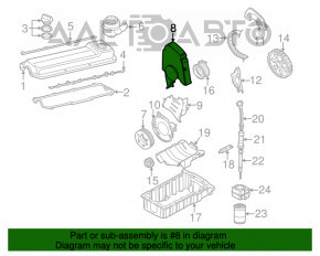 Protecția curelei de distribuție superioară VW Jetta 11-18 SUA 2.0 nou aftermarket