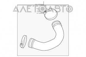 Furtunul intercoolerului stânga jos Audi A4 B8 08-16 2.0T, cauciuc nou, neoriginal.