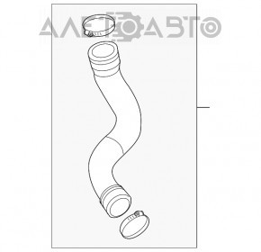 Furtunul intercoolerului stânga sus Audi A4 B8 08-16 2.0T, cauciuc nou, neoriginal