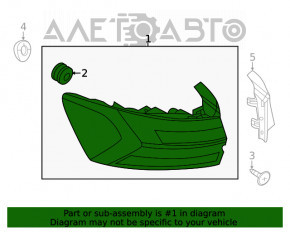 Lampa exterioară aripă dreaptă VW Jetta 19- zgârieturi