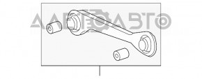 Maneta transversală spate stânga VW Passat b7 12-15 SUA tip 2 nou neoriginal.