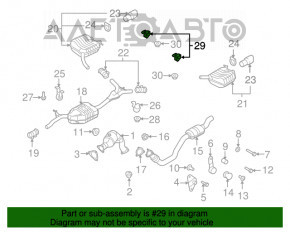 Suportul de evacuare din spatele stânga pentru Audi A4 B8 13-16 restilizat 2.0T, nou, neoriginal.