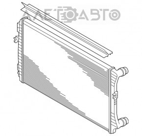 Radiator de răcire apă VW Tiguan 18- nou, neoriginal.