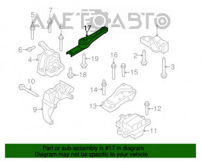 Pernele motorului spate VW Tiguan 09-17, cutie de viteze manuală, nou, neoriginal