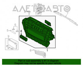 Grila radiatorului Audi A3 8V 15-16 nou aftermarket