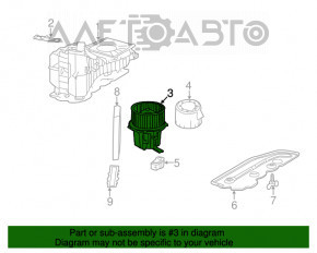 Motorul ventilatorului de încălzire pentru Audi Q5 8R 09-12, nou, neoriginal.