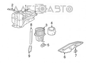 Motorul ventilatorului de încălzire pentru Audi Q5 8R 09-12, nou, neoriginal.