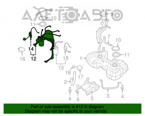 Pompa de combustibil, pompa de benzină, dreapta VW Tiguan 09-17, nou, neoriginal.