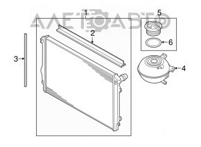 Rezervor de expansiune pentru răcire VW Tiguan 18- nou, neoriginal
