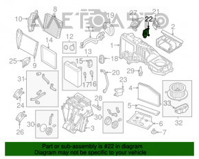 Actuator motor pentru ventilatorul de încălzire VW Tiguan 09-17, nou, neoriginal