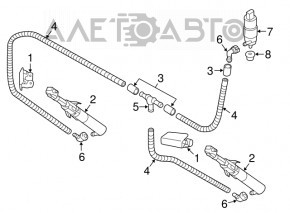 Motorul de spălare a farurilor pentru Audi A3 8V 15-20, nou, neoriginal