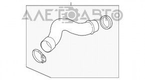 Furtun de aer dreapta pentru VW Passat B8 16-19 SUA 1.8T, 2.0T nou aftermarket