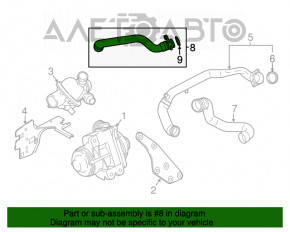 Furtunul de răcire de la pompa de apă pentru BMW 5 F10 10-17 3.0, nou, neoriginal.