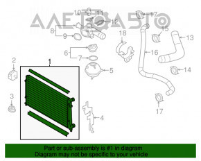 Radiator de răcire apă VW Jetta 11-15 SUA 2.0 manual nou aftermarket