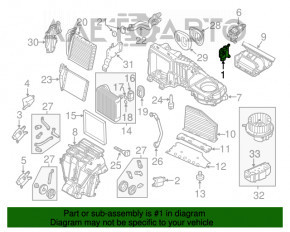 Актуатор моторчик привод печки вентиляция VW Passat b8 16-19 USA