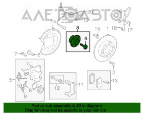 Ступица передняя правая VW Passat b8 16-19 USA новый неоригинал