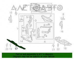 Protecție pentru bara frontală a modelului Lexus RX350 RX450h 10-15, nouă, fabricată de TYC din Taiwan.