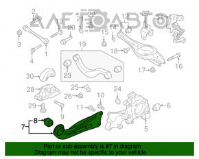 Maneta longitudinală spate dreapta Audi A3 8V 15-20 4d FWD nou aftermarket