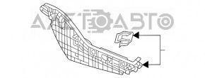 Capacul consolei centrale lateral dreapta Toyota Highlander 20-22 din piele gri, zgârieturi.