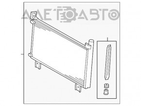 Radiatorul condensatorului de aer condiționat pentru Lexus RX450h 10-15, nou, TYC Taiwan.