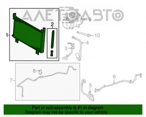 Radiatorul condensatorului de aer condiționat pentru Lexus RX450h 10-15, nou, TYC Taiwan.