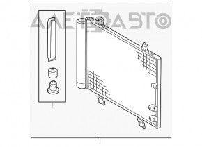 Radiatorul condensatorului de aer condiționat pentru Lexus IS250 14-20 nou TYC Taiwan