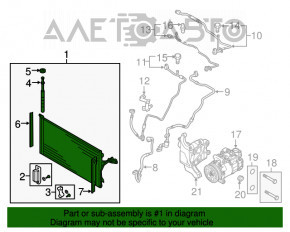 Radiatorul condensatorului de aer condiționat Audi Q7 4L 10-15 nou TYC Taiwan