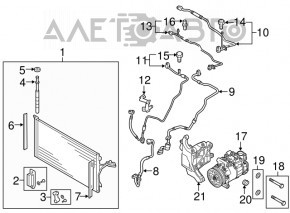 Radiatorul condensatorului de aer condiționat Audi Q7 4L 10-15 nou TYC Taiwan