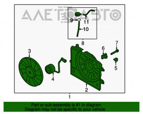 Difuzorul capacului radiatorului asamblat pentru Hyundai Veloster 12-14 nou TYC Taiwan