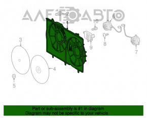 Difuzorul carcasei radiatorului asamblat pentru Lexus RX350 10-15 nou TYC Taiwan