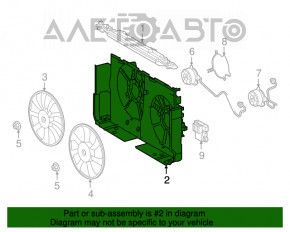 Difuzorul carcasei radiatorului asamblat pentru Lexus NX200t NX300 15-21 nou TYC Taiwan